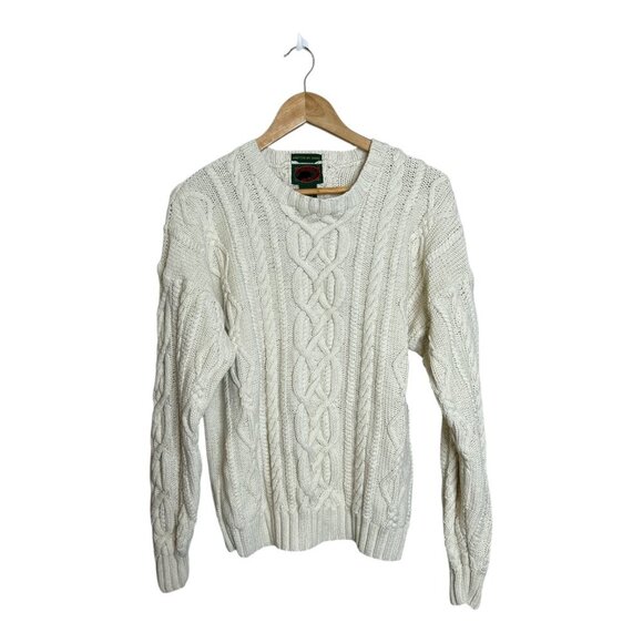 Boston Traders Other - Boston Traders Knitted By Hand Men's / Women's Cable Knit Sweater Size M Cream